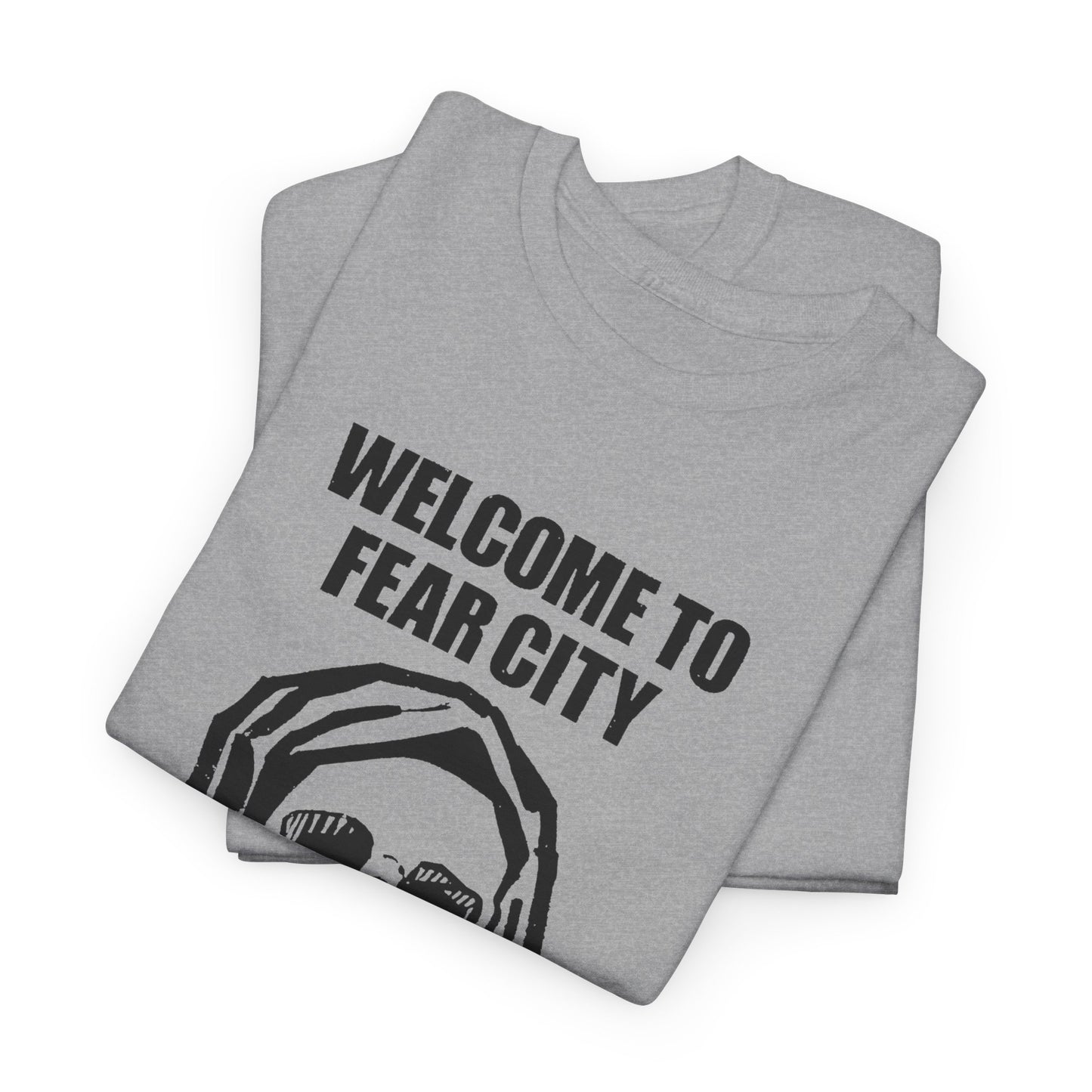 welcome to fear city 1975 new york pamphlet skull tshirt