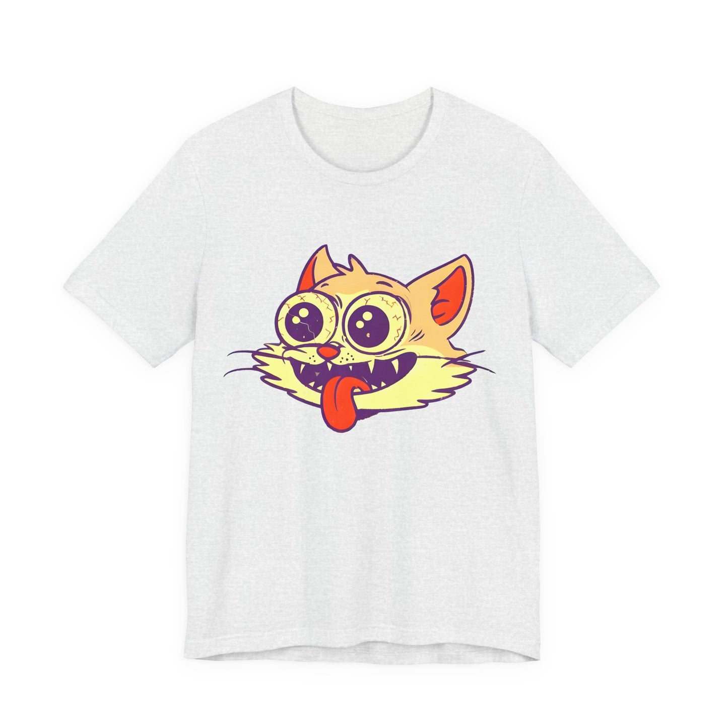 cute creepy strung out high happy kitty cat tshirt