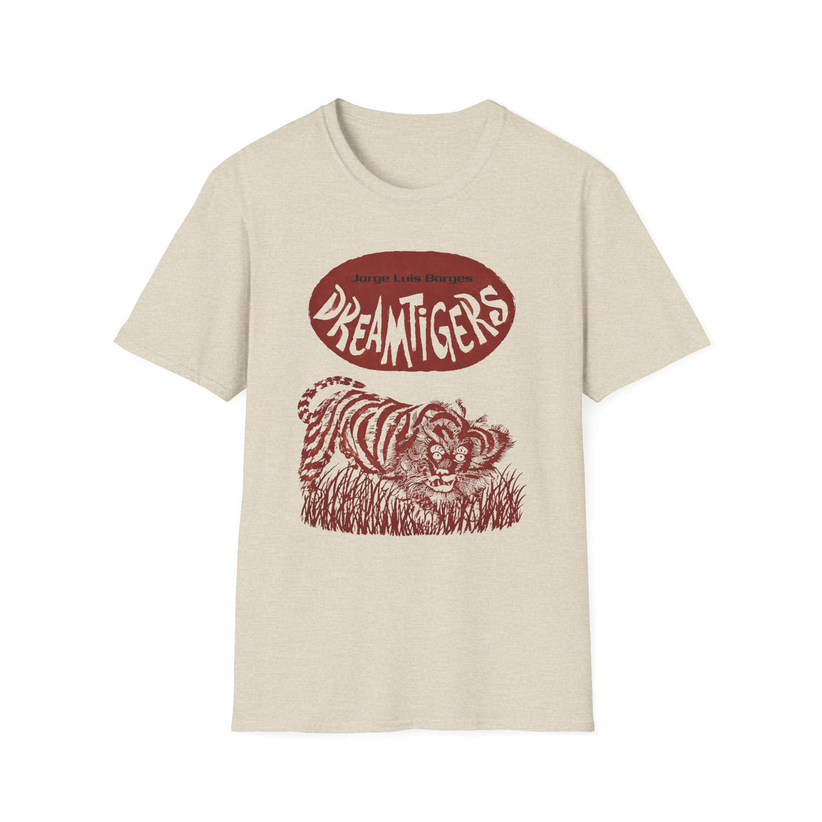 jorge luis borges 1960s dreamtigers book cover tshirt