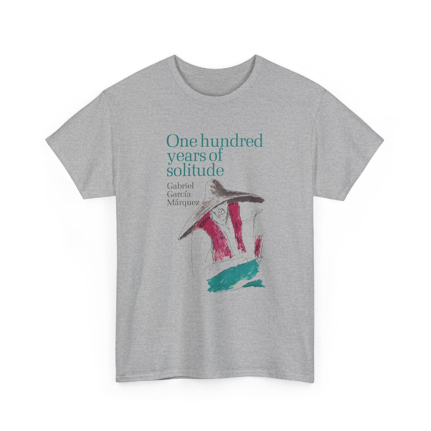 1967 gabriel garcía márquez "one hundred years of solitude" book cover tshirt
