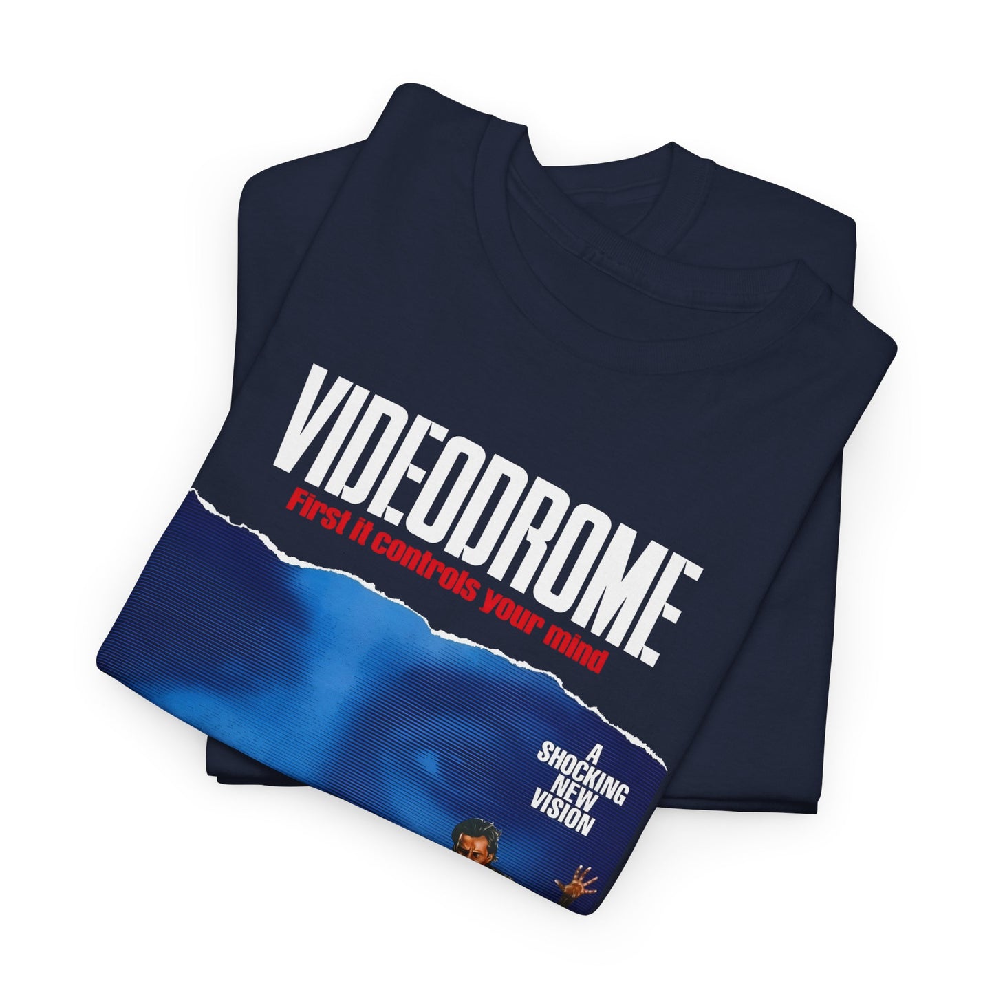 david cronenberg's videodrome 1983 alternate movie poster reproduction tshirt