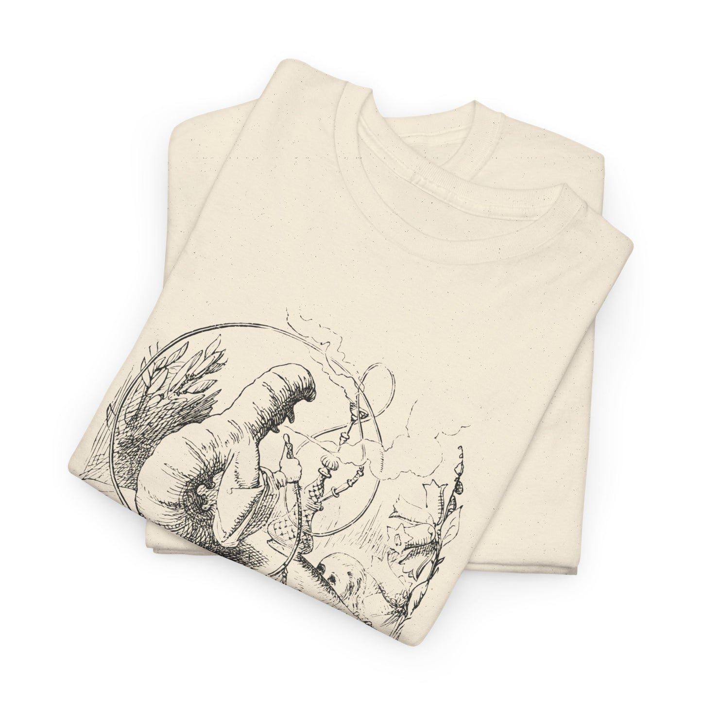 1865 alice's adventures in wonderland illustration by john tennial caterpillar tshirt