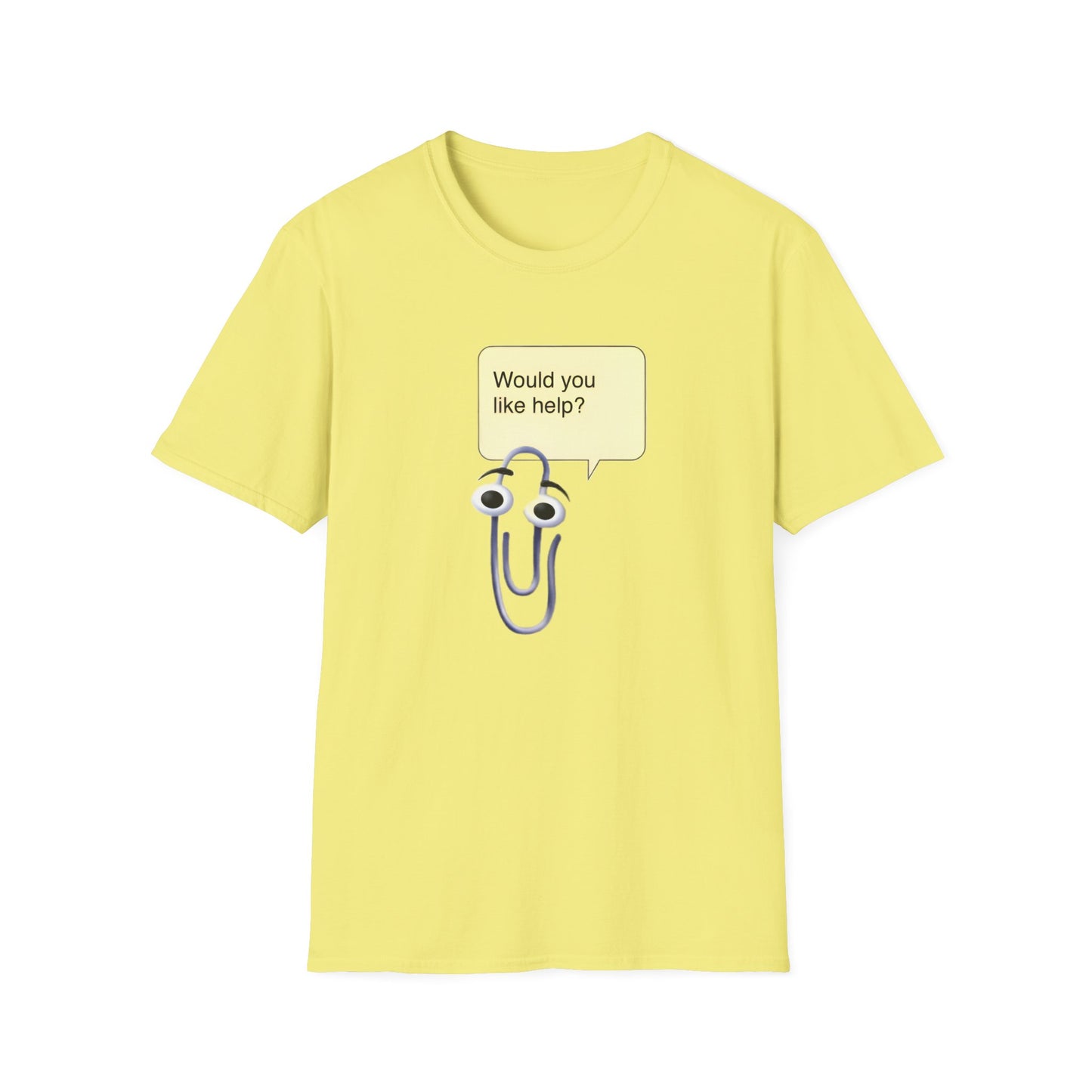 clippy tshirt would you like help? tshirt