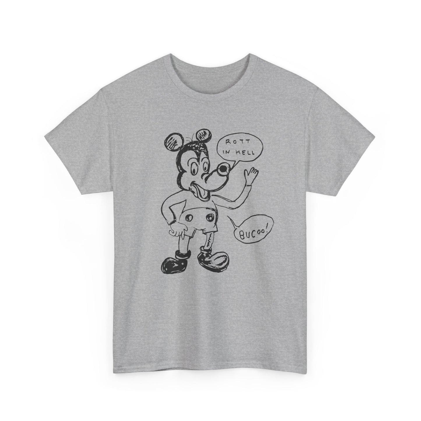 rot in hell bucoo! drawing by daniel johnston custom edit tshirt