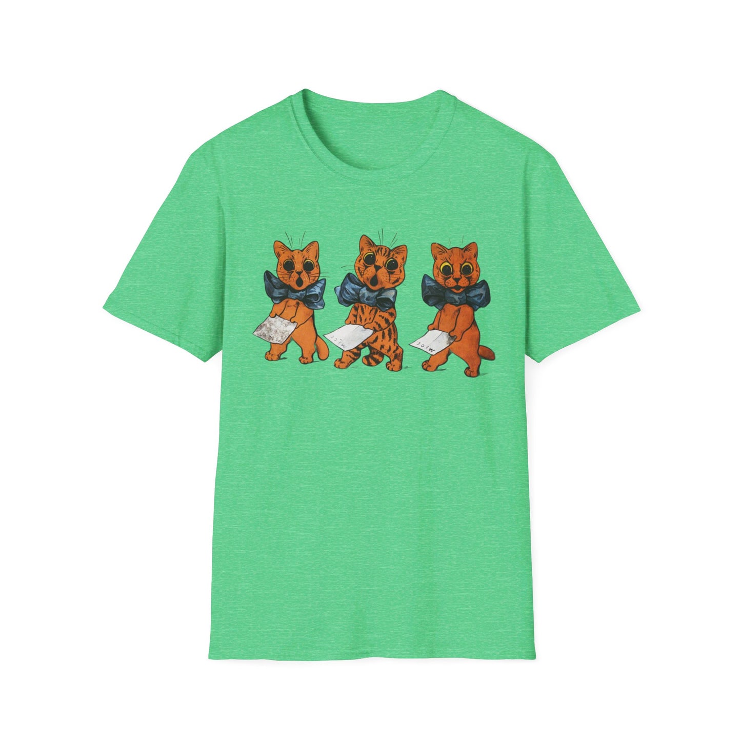 louis wain famous tenors colored lithograph reproduction tshirt