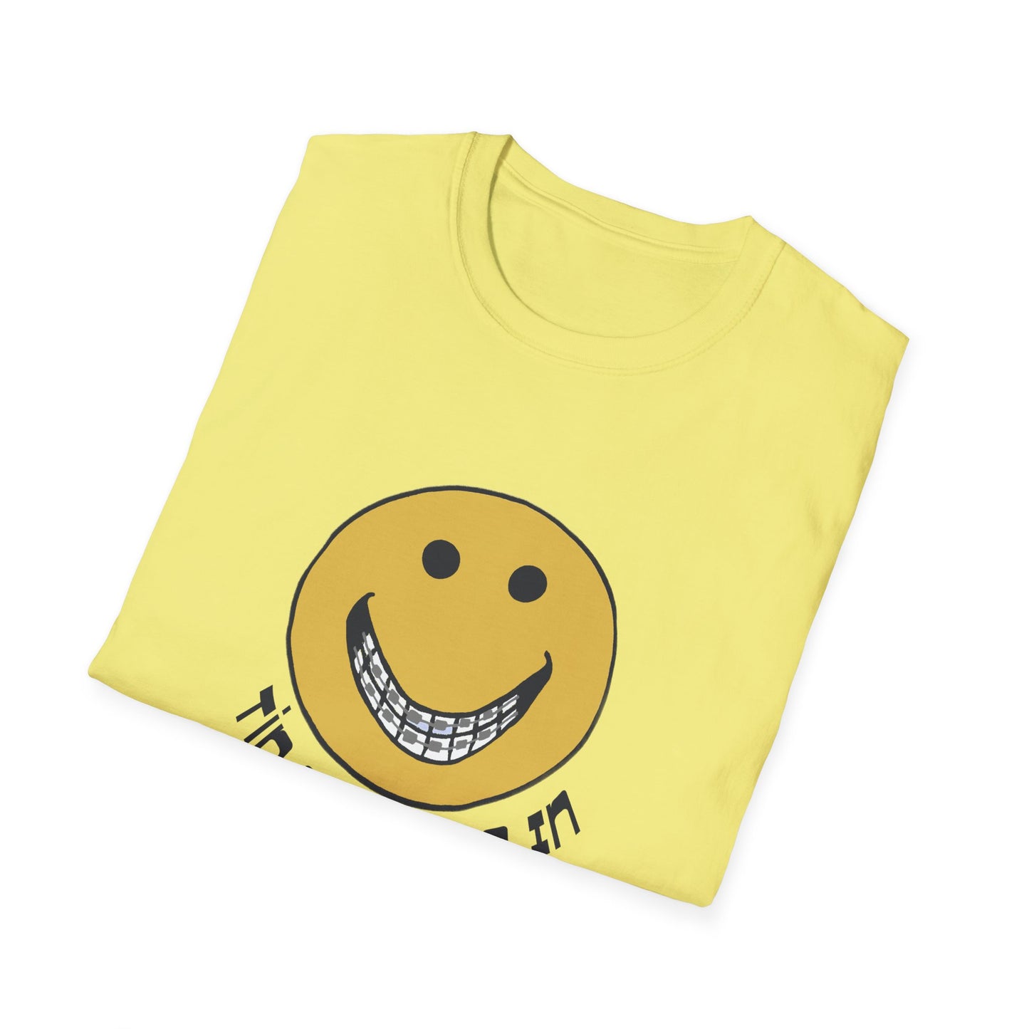 vintage tin grins are in 1970s design tshirt