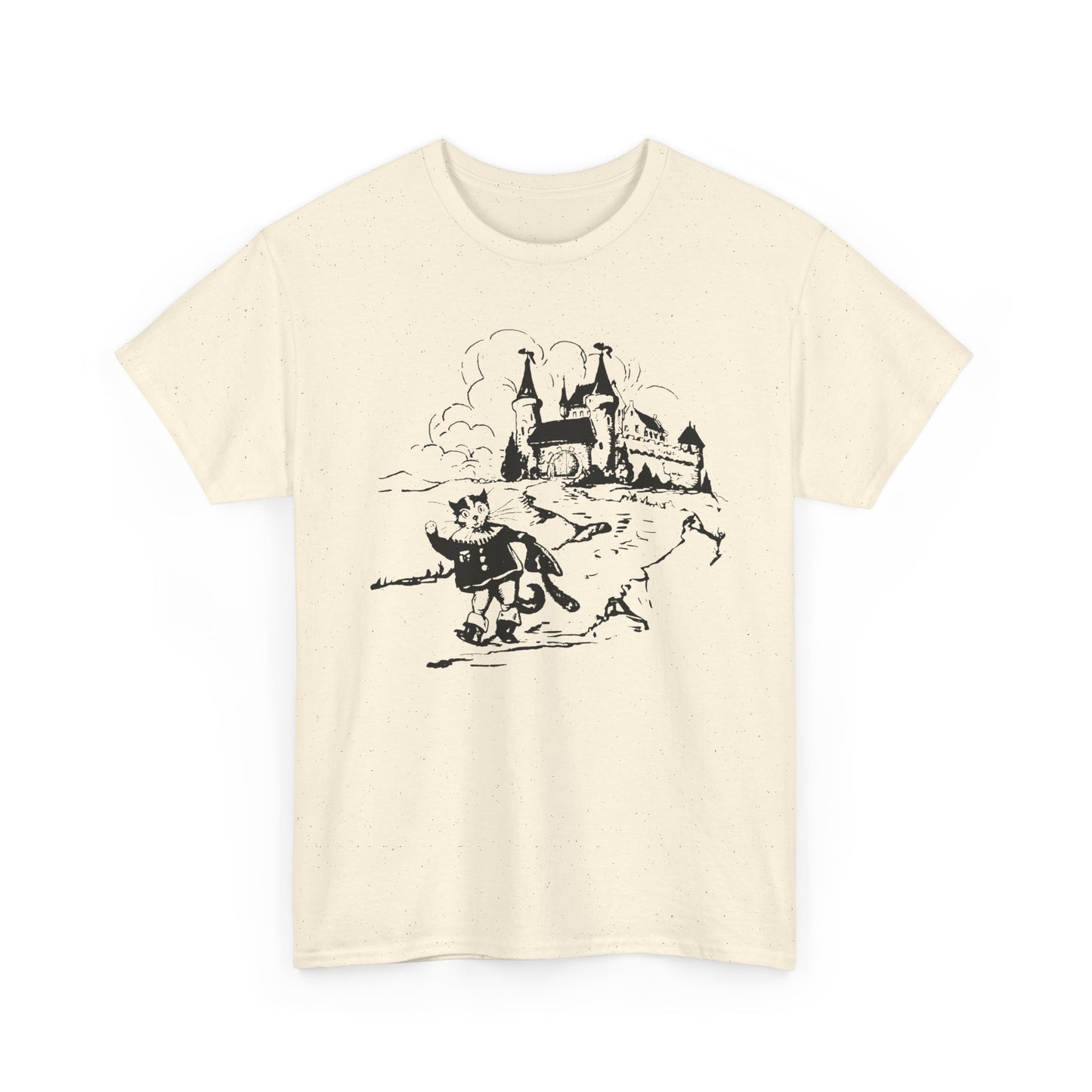 puss in boots vintage illustration tshirt