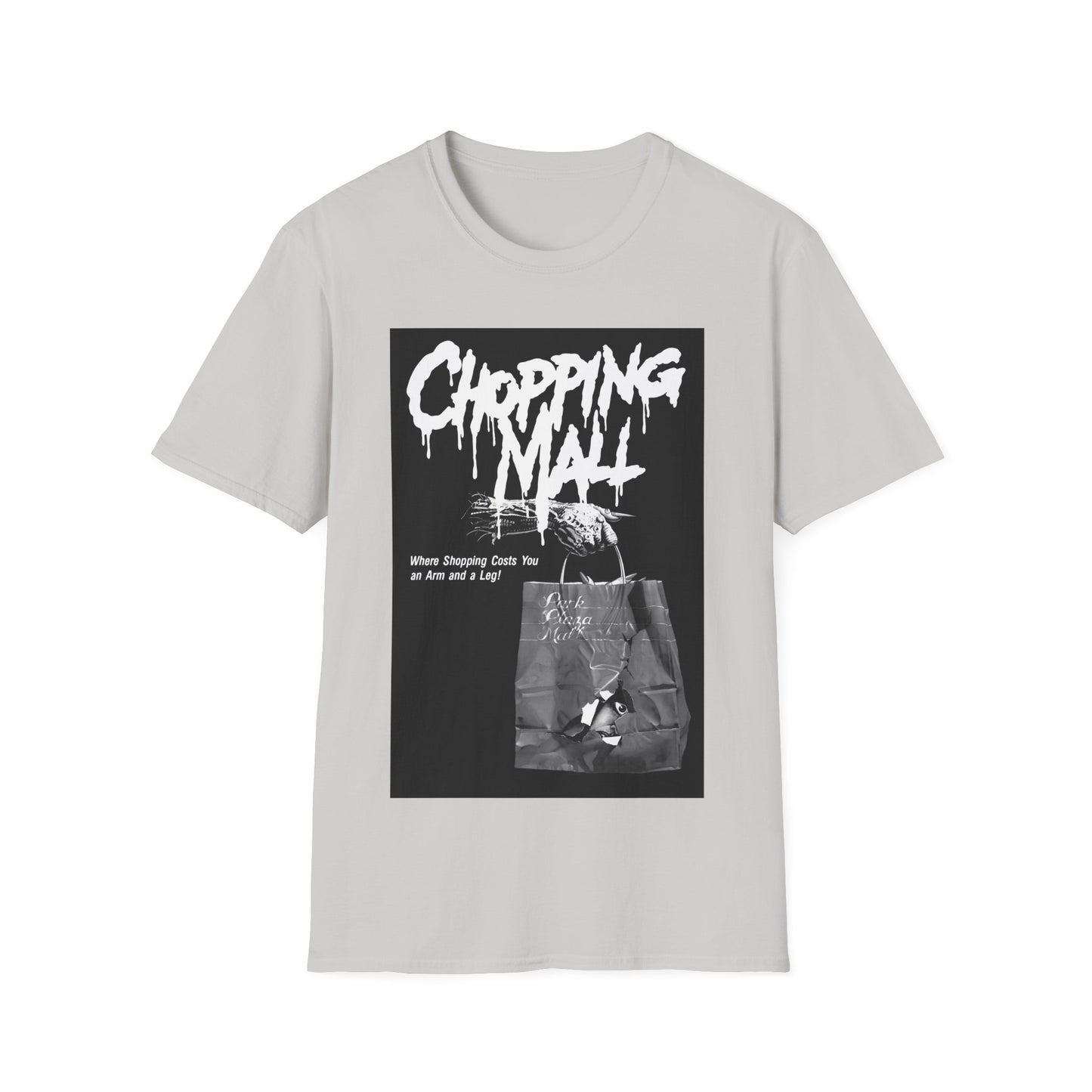 chopping mall 1986 poster black and white tshirt