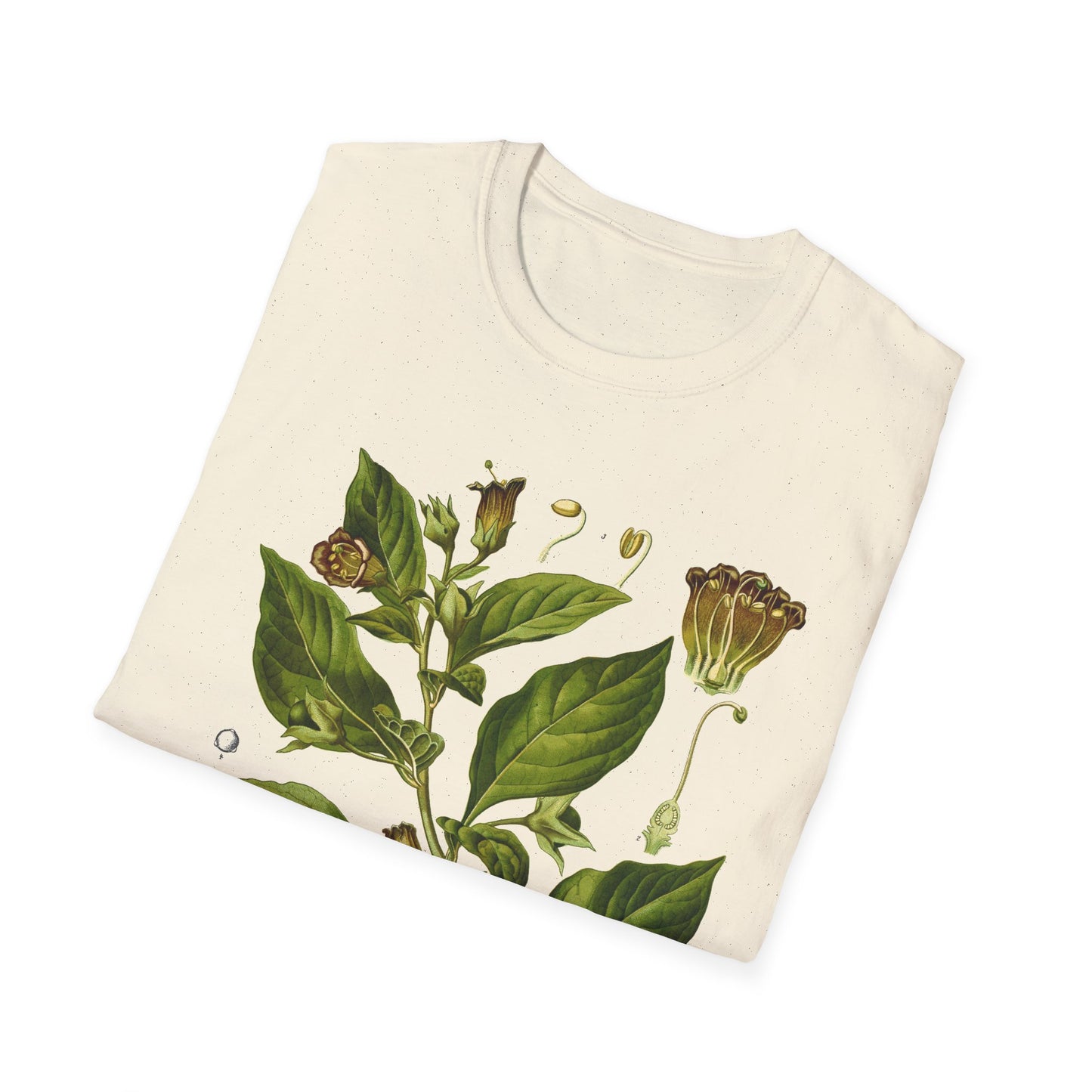 1887 botanical print from kohler's plants by hermann adolph kohler featuring atropa belladonna or deadly nightshade tshirt