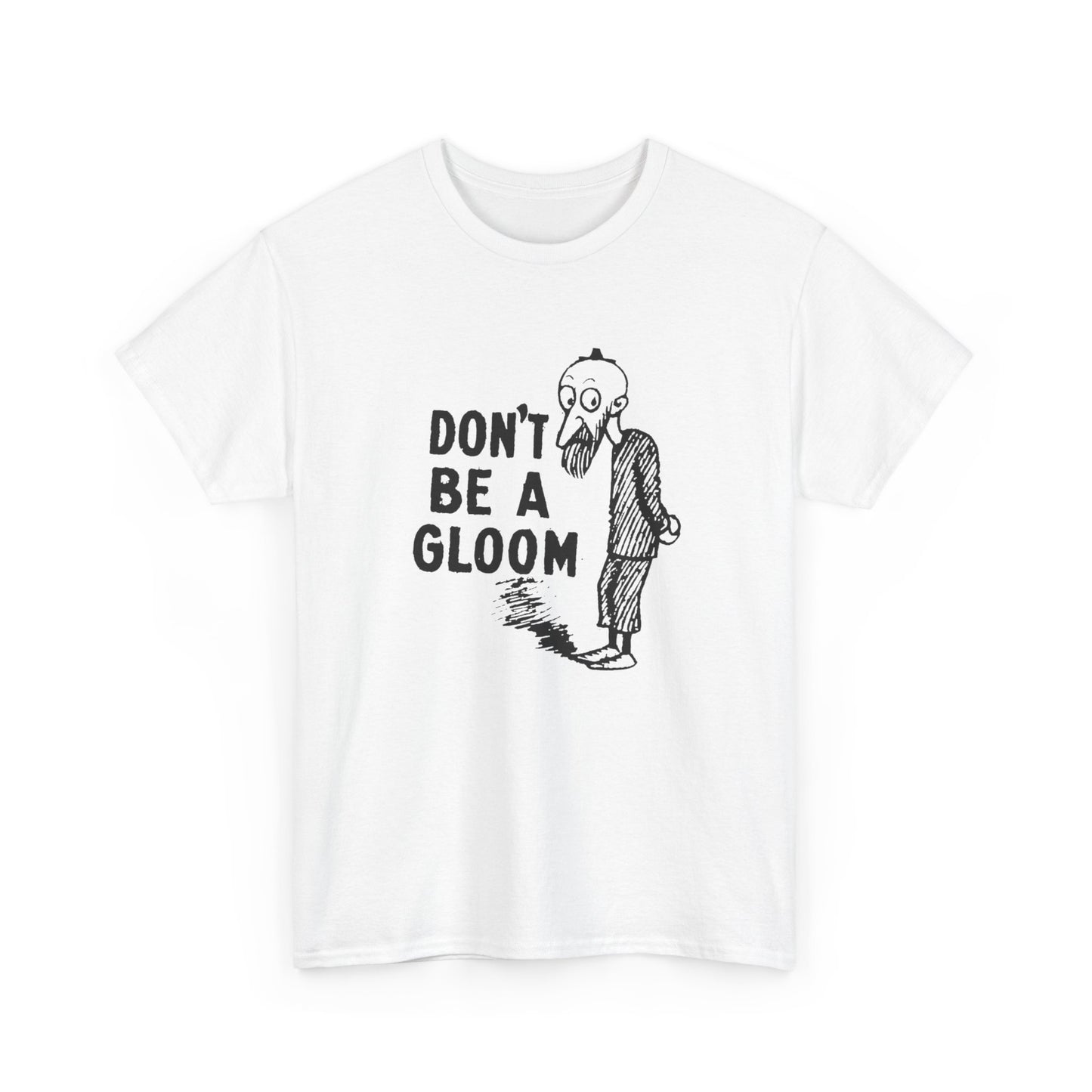 don't be a gloom vintage reproduction of a tokio cigarette pin by t.e powers gloom and joy unisex cotton tee
