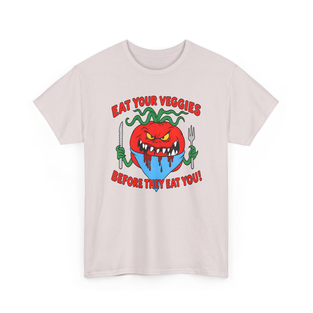 1990s eat your veggies before they eat you reproduction tshirt