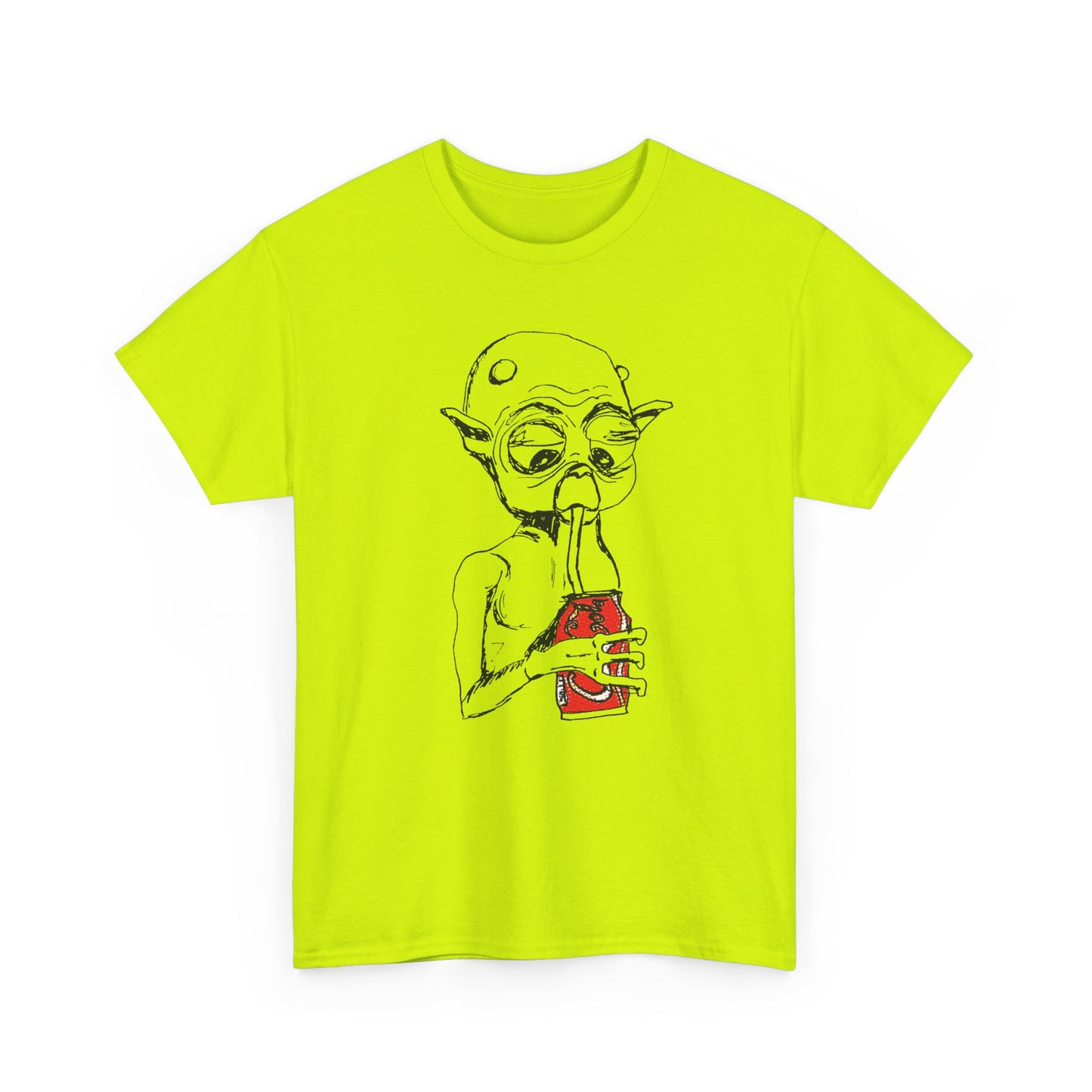 mysterious alien creature (MAC) drinking cola original sketch tshirt