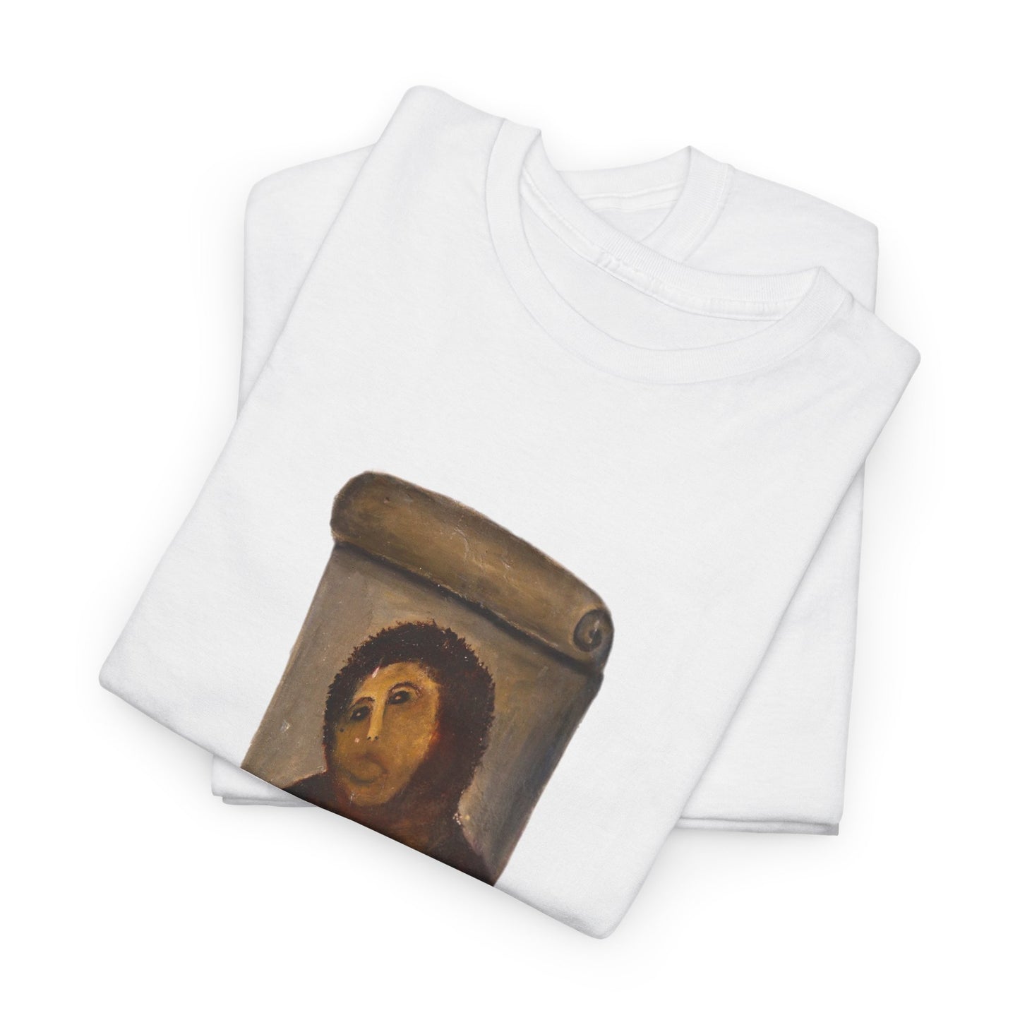 ecce homo botched restoration tshirt behold the monkey tshirt