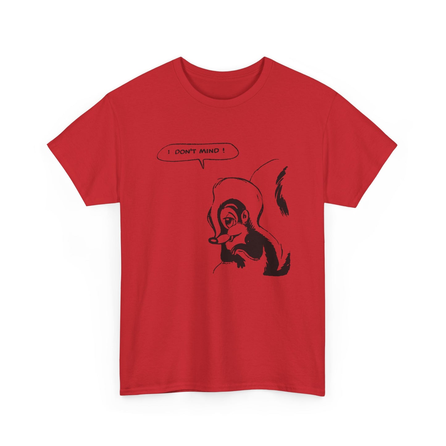 i don't mind cartoon skunk flower from old comic book tshirt