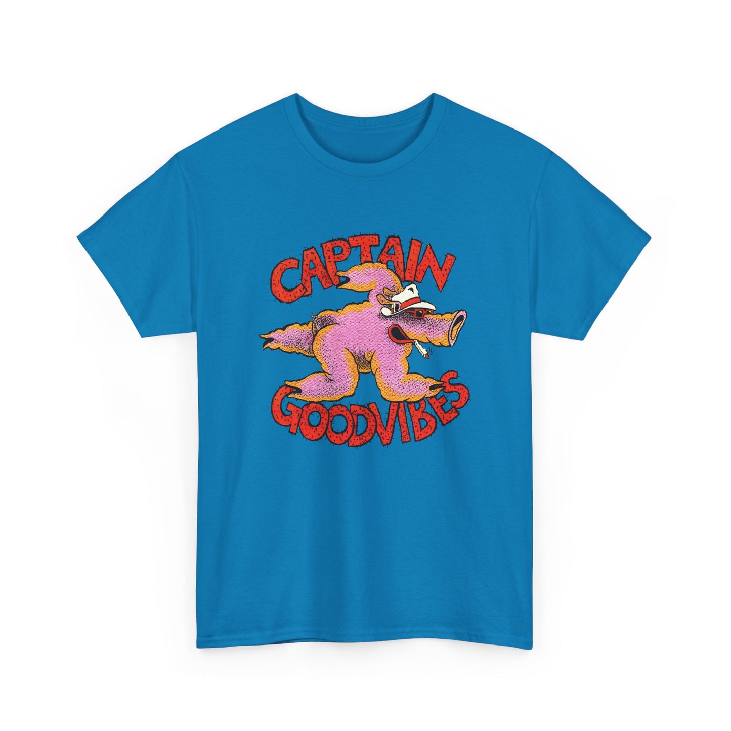 1970s australian surf counter culture illustration by tony edwards captain goodvibes reproduction tshirt