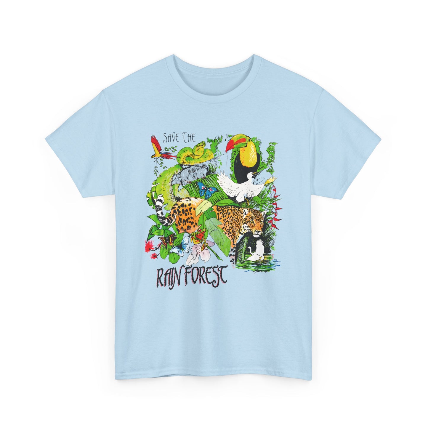 1993 vintage save the rainforest reproduction tshirt