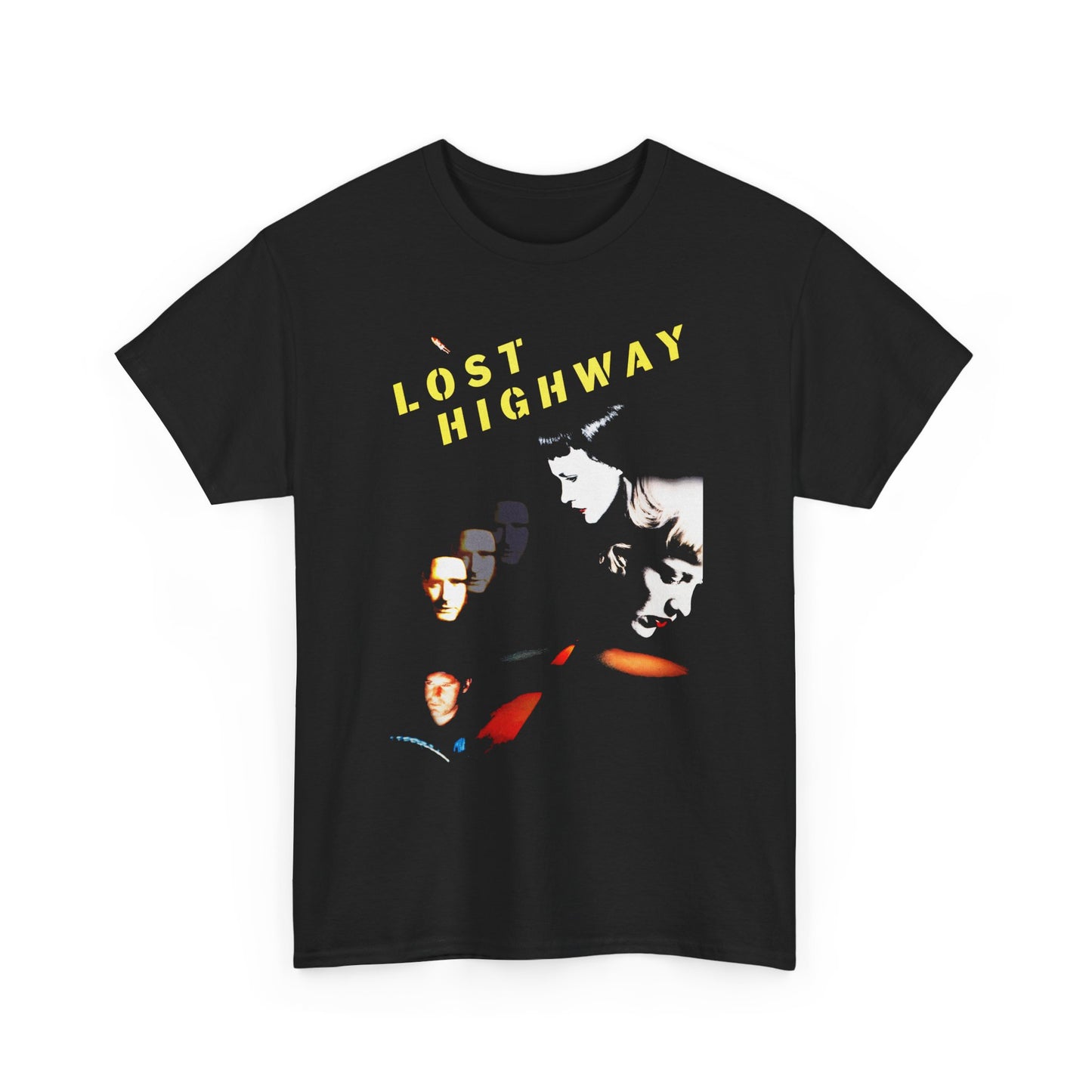 1997 lost highway japanese poster with added custom graphics fan art tshirt