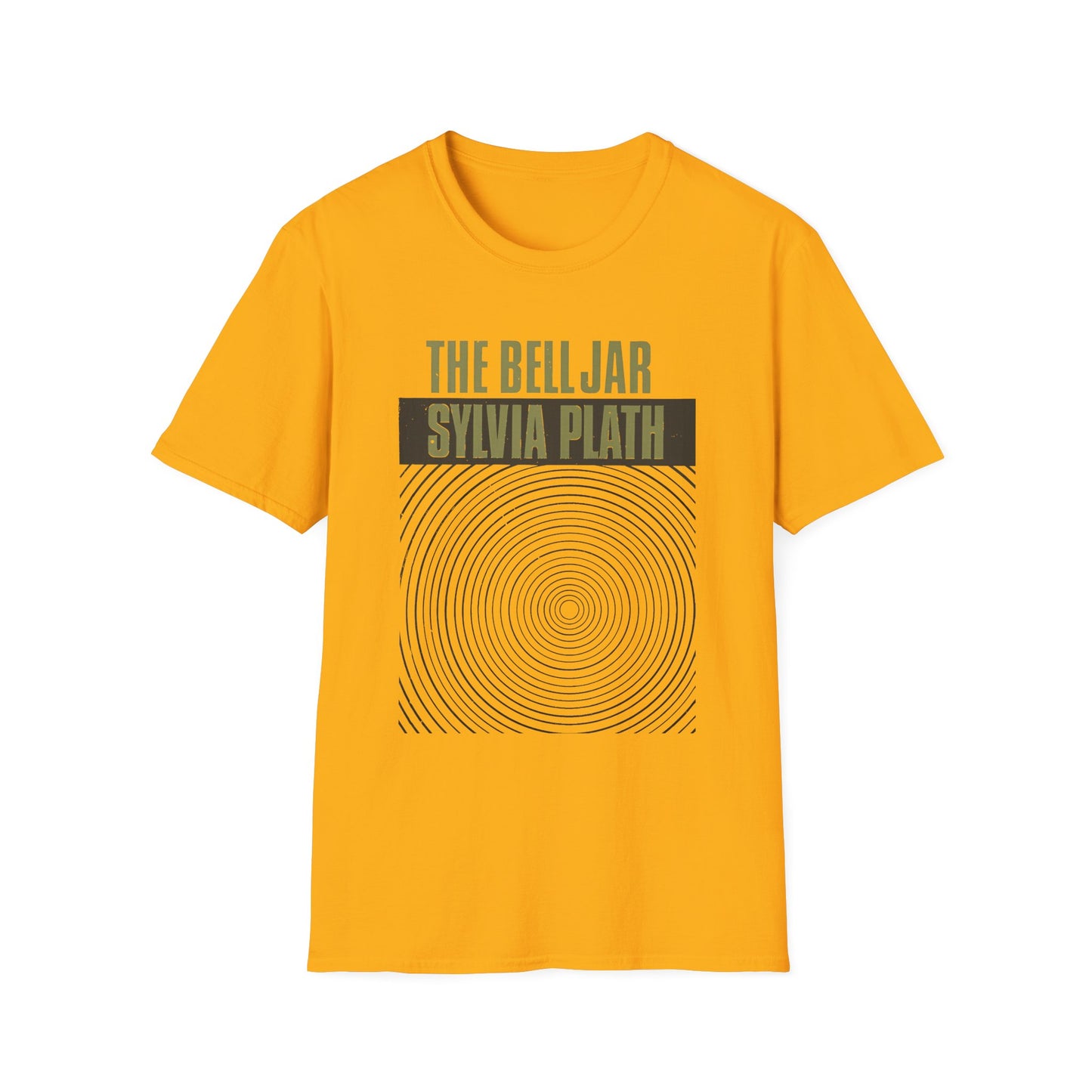 1963 book by sylvia plath the bell jar book cover tshirt