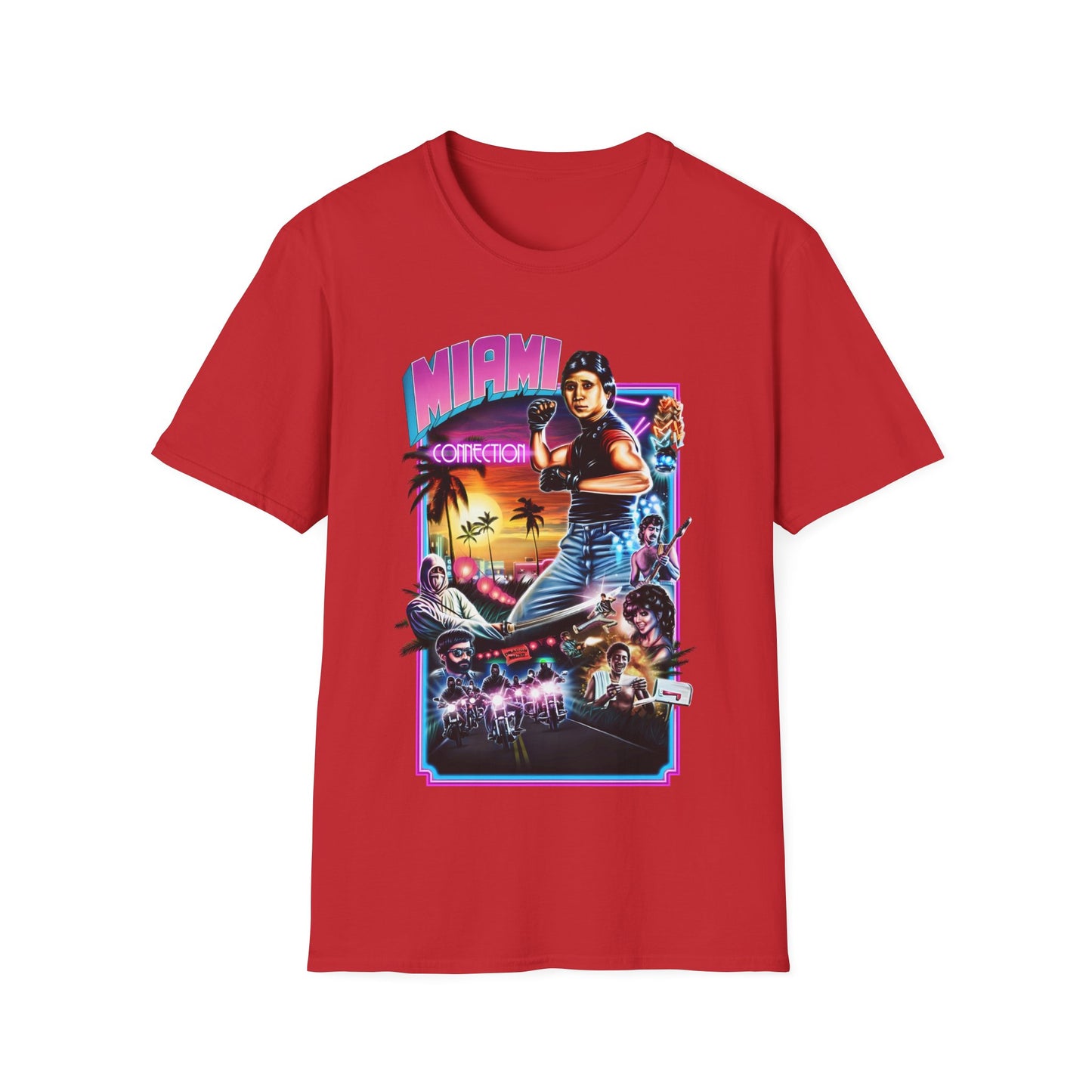 1987 movie miami connection movie poster tshirt