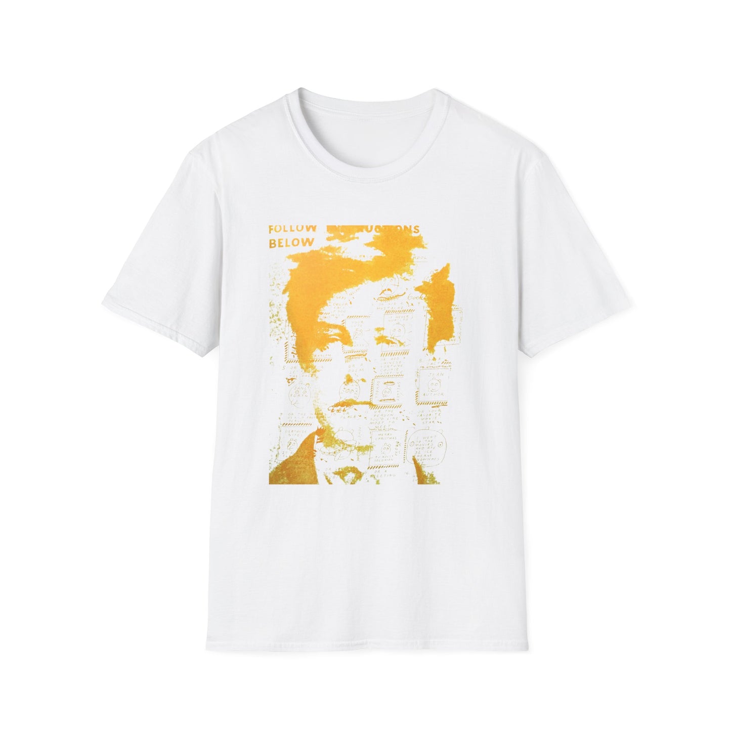 ray johnson arthur rimbaud art in gold tshirt