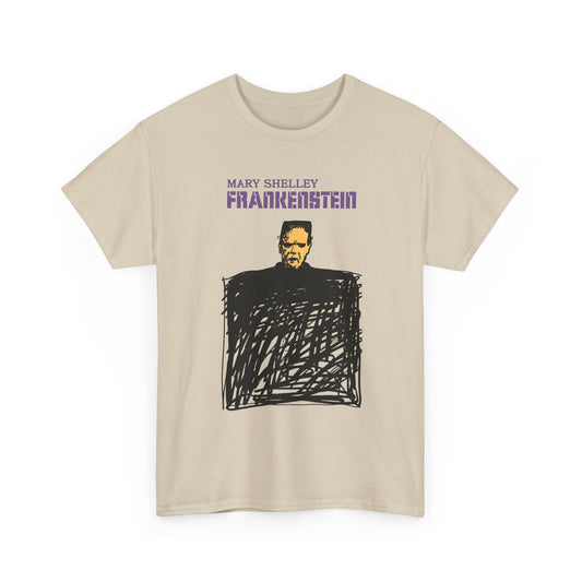 1970s italian book cover for mary shelley's 1818 gothic novel frankstein tshirt