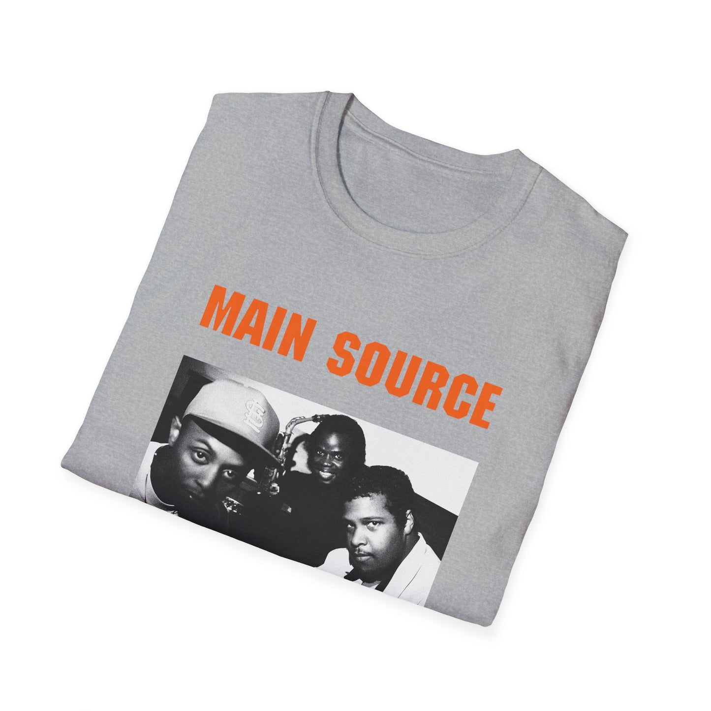 main source 90s hip hop legends photo on the couch tshirt
