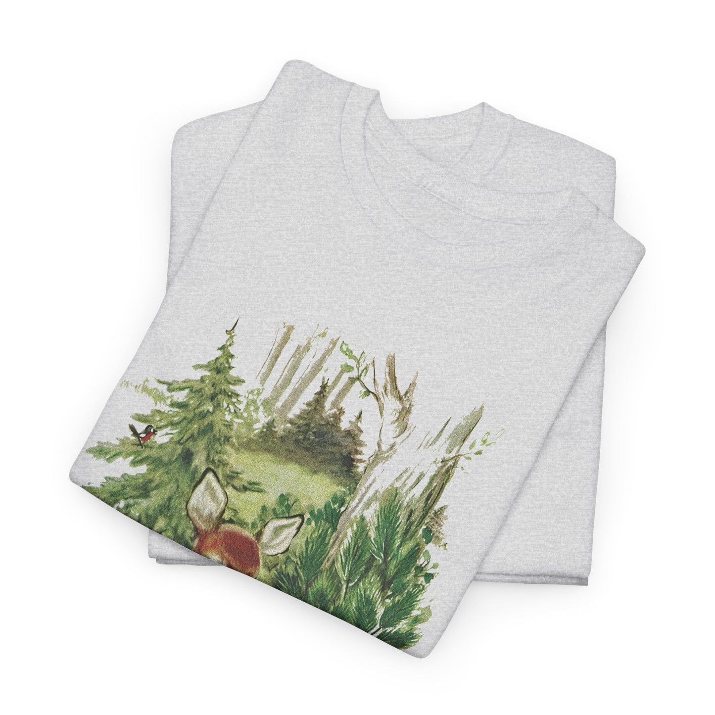 1947 cute deer in the forest illustration by adele werber for the book animal babies reproduction tshirt