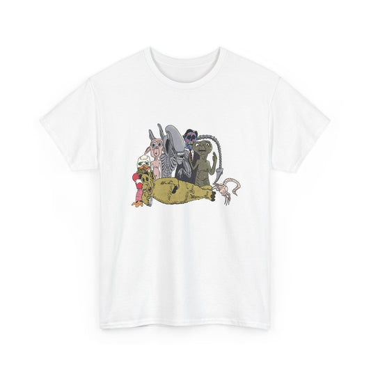original drawing cute weird pop cult alien tshirt