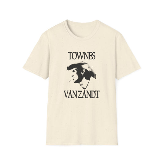 townes van zandt stencil fan art light tshirt