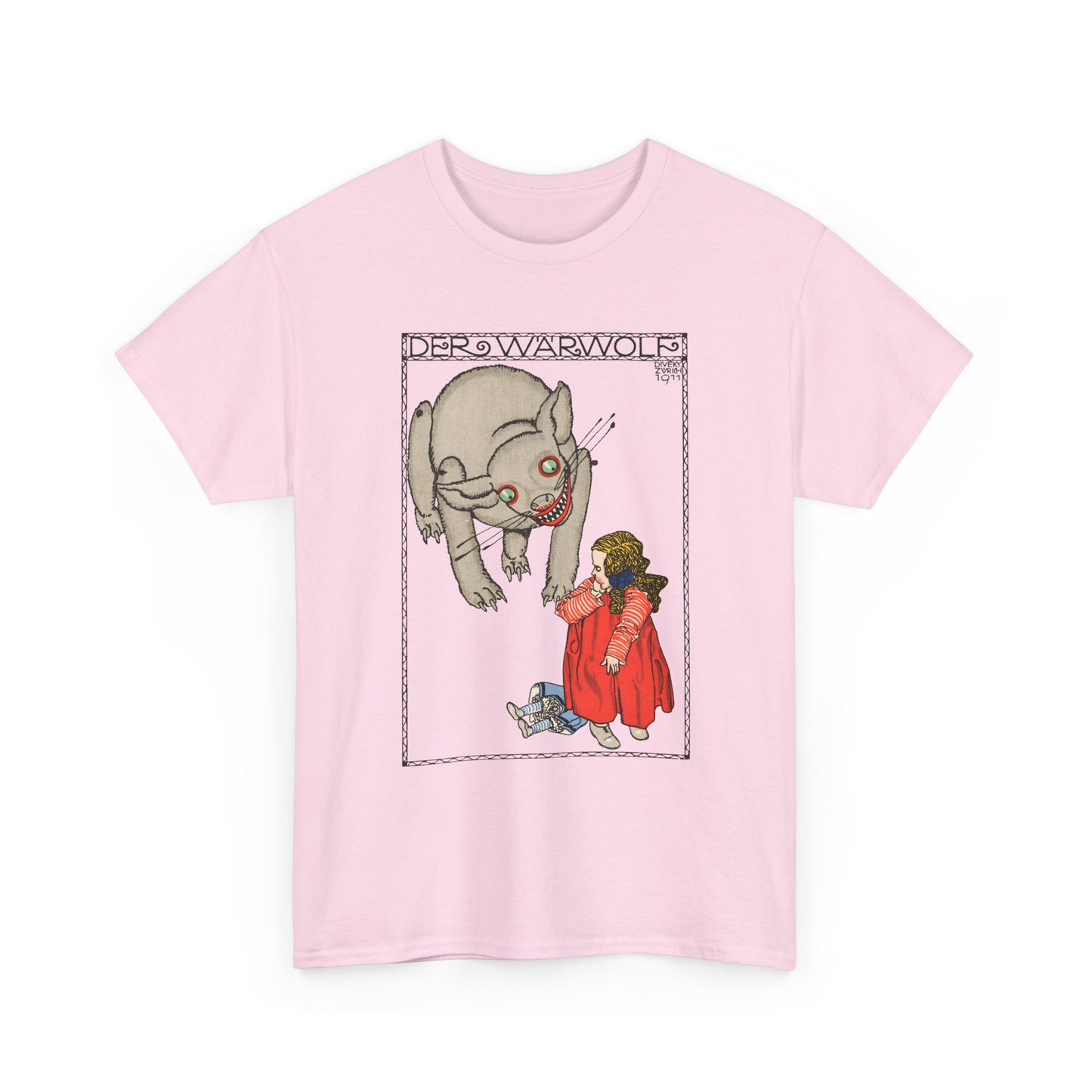 1911 josef von diveky the werewolf (der warwolf) color lithograph reproduction tshirt