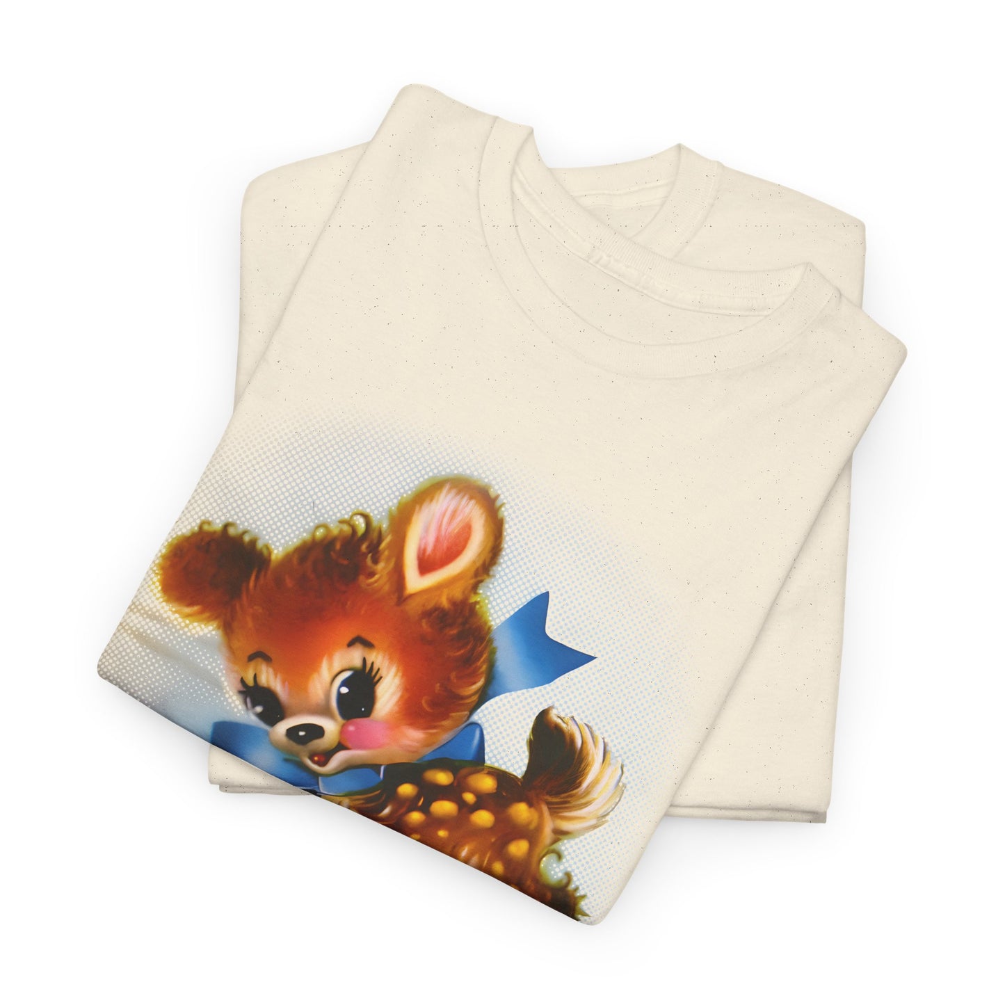 mid twentieth century vintage greeting card cute deer reproduction tshirt
