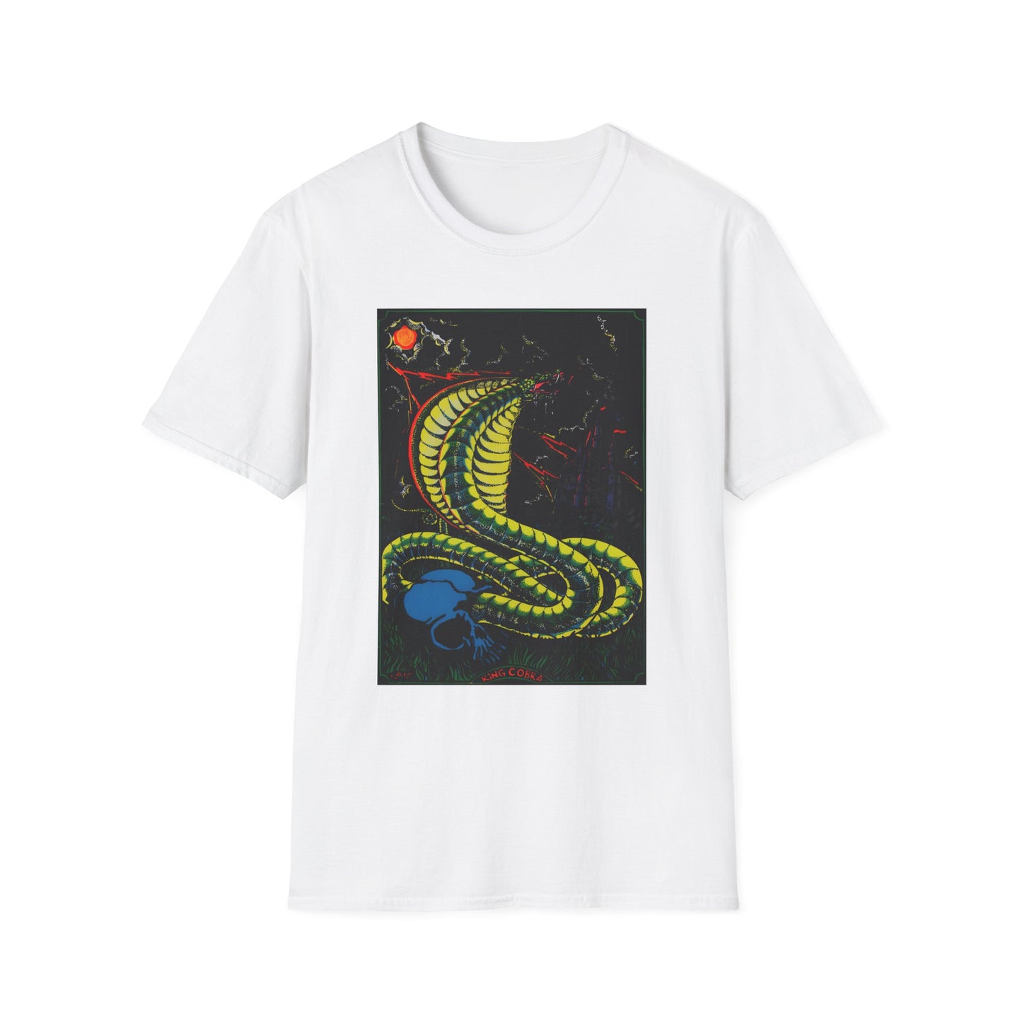 1974 king cobra psychedelic black light poster tshirt