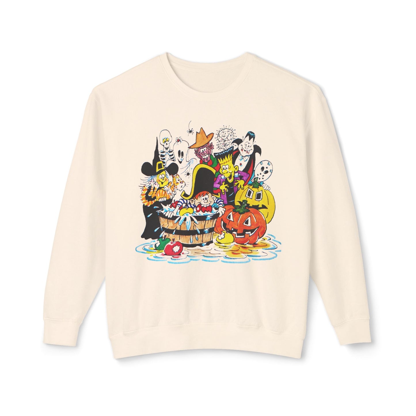 adorable cartoon witches, skeletons, jasons, freddys, and pumpkins halloween tshirt