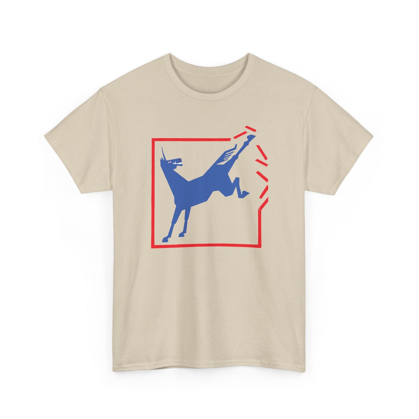 1924 german cartoon unicorn breaking free reproduction tshirt