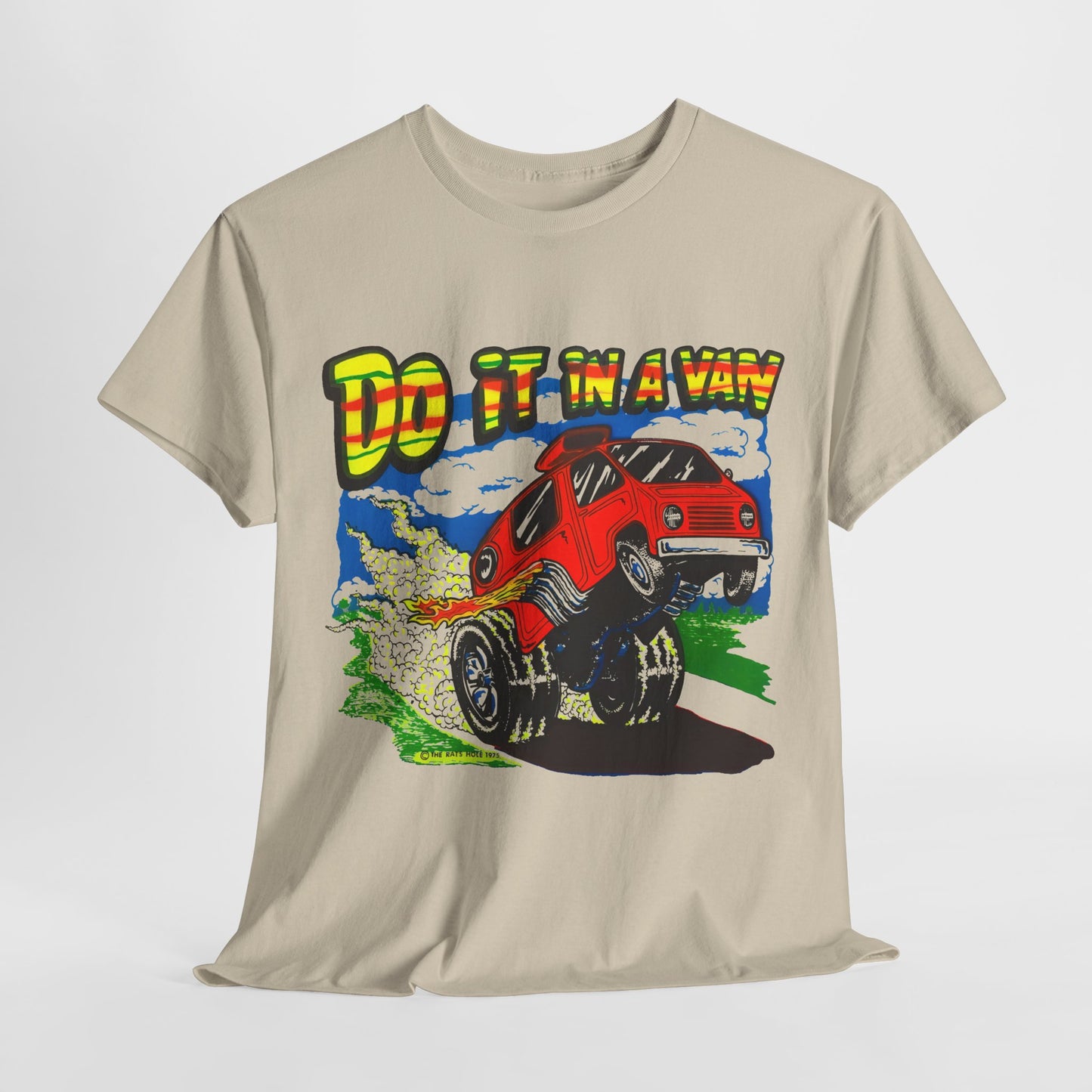 vintage 1975 do it in a van graphic reproduction tshirt