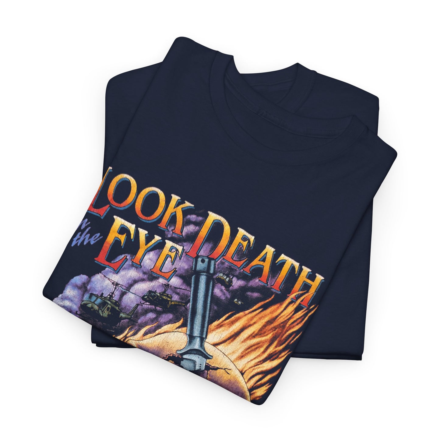 vintage 1980s look death in the eye reproduction tshirt