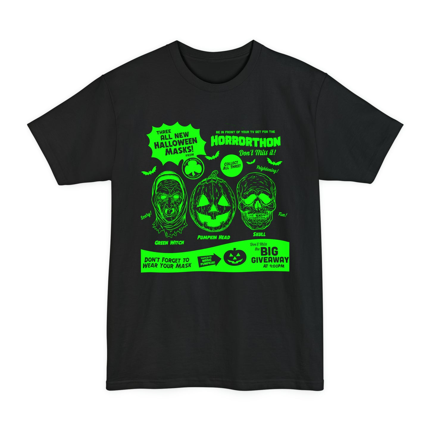 oversized halloween 3 tv guide ad graphic 2 in green unisex tall beefy tshirt