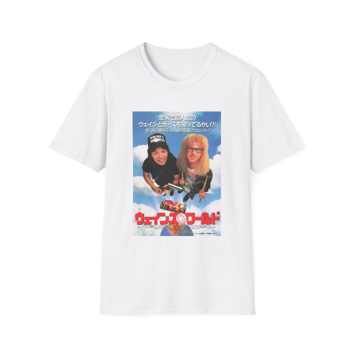 wayne's world japanese movie poster tshirt