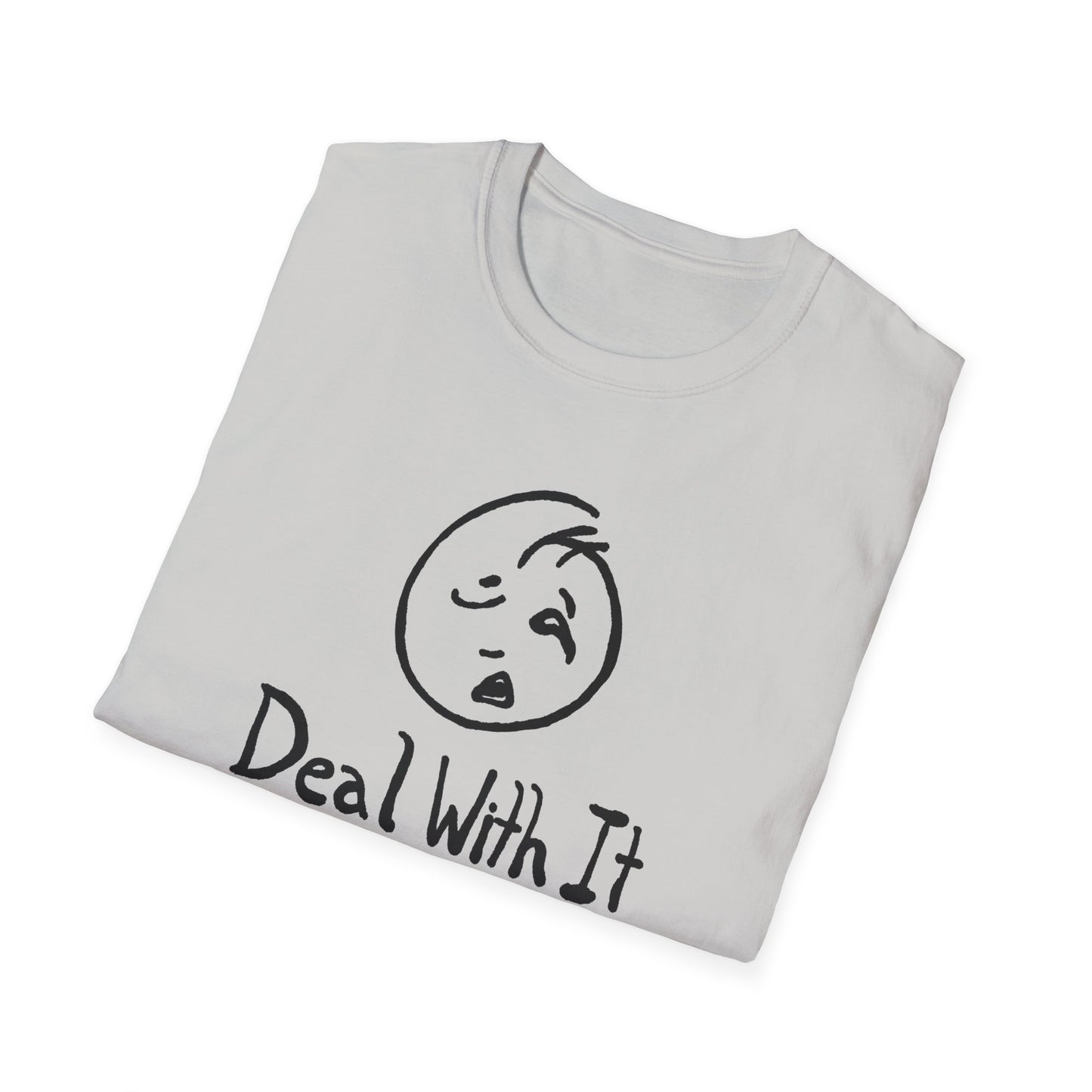 deal with it weird sad guy tshirt