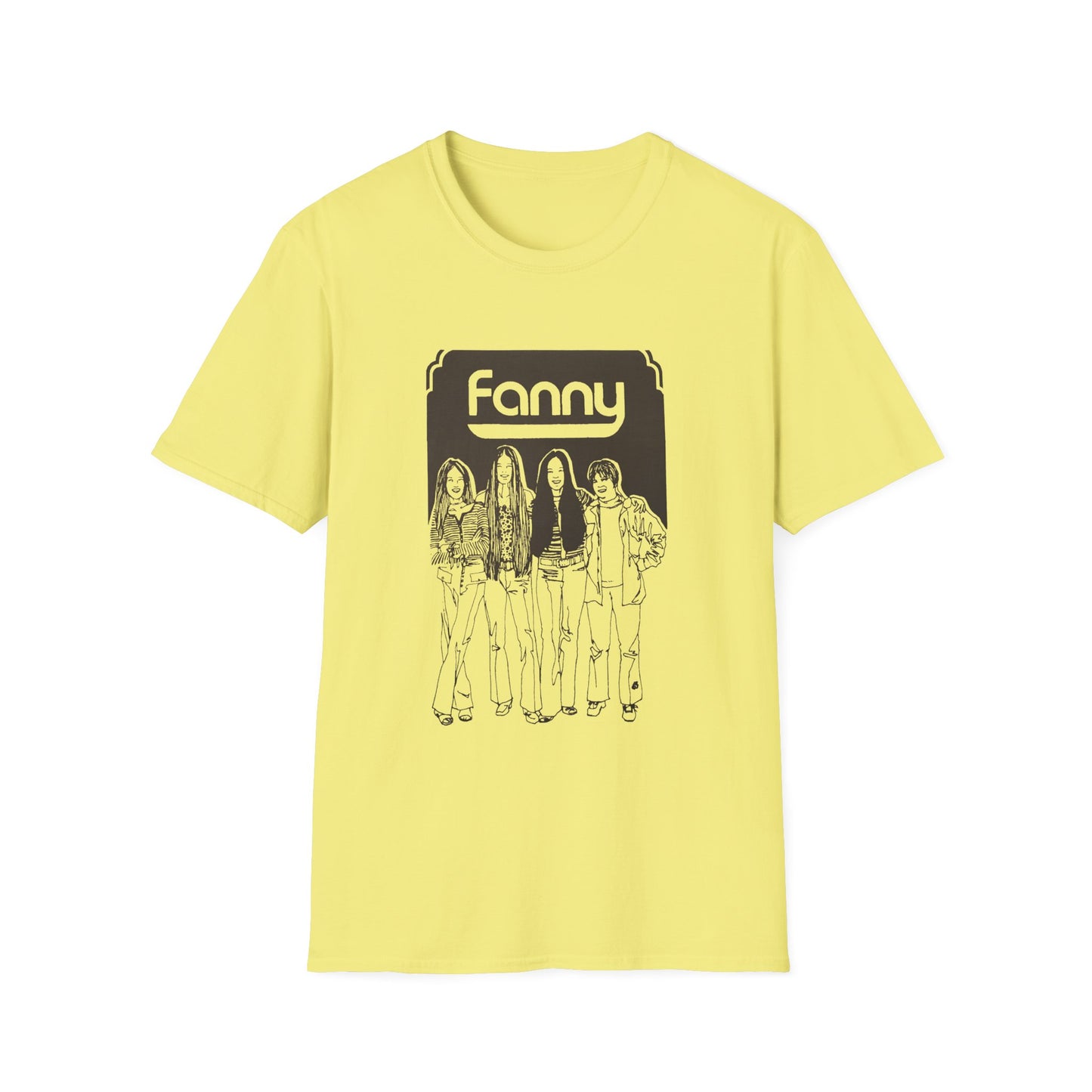 1970s rock n roll band fanny show poster tshirt