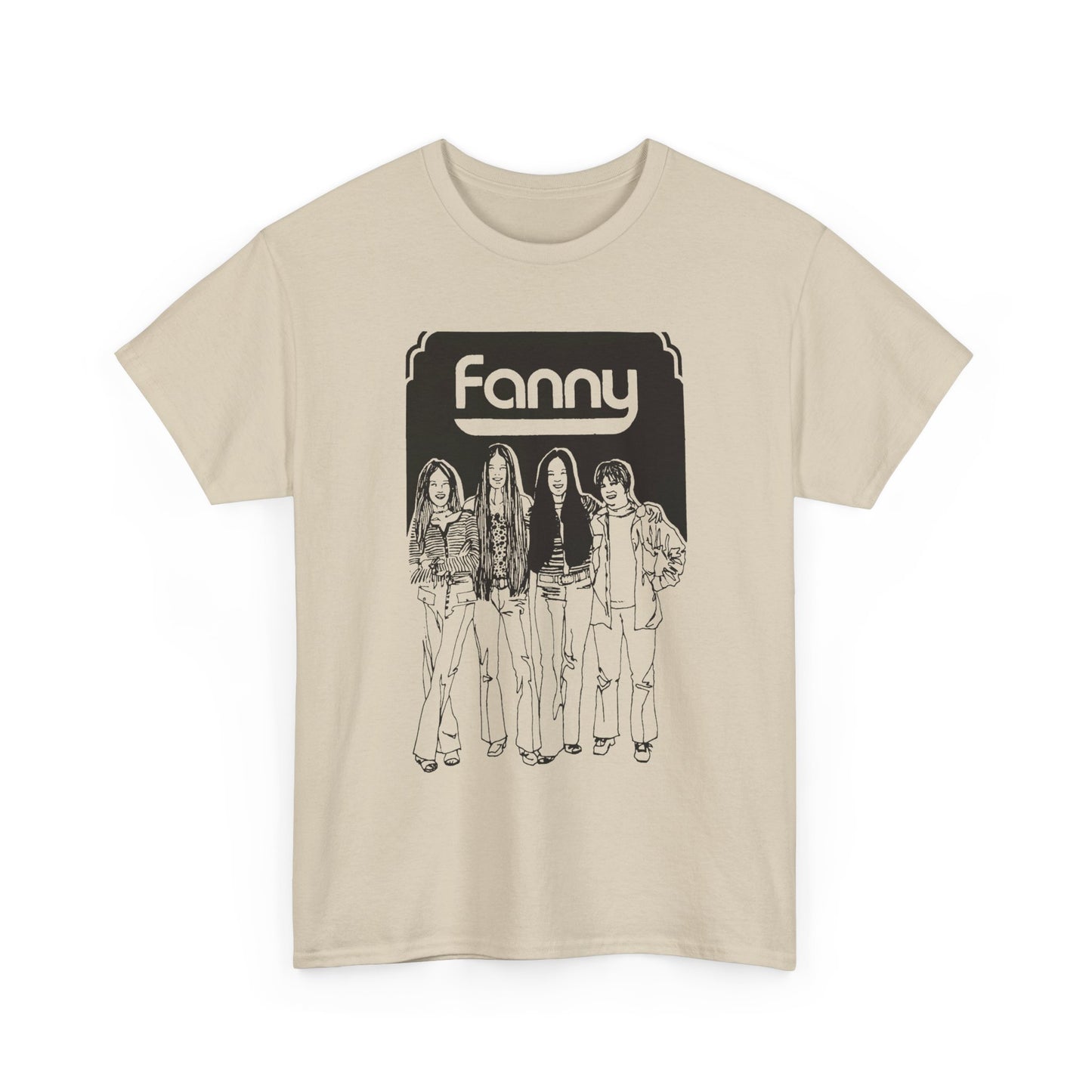 1970s rock n roll band fanny show poster tshirt