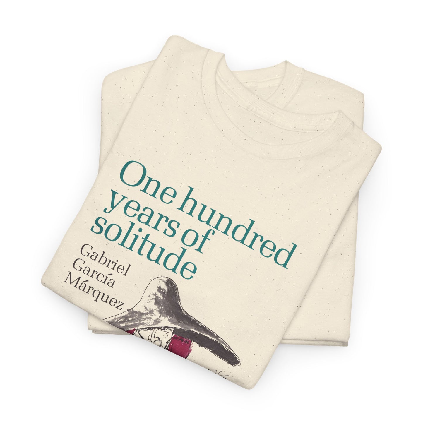 1967 gabriel garcía márquez "one hundred years of solitude" book cover tshirt
