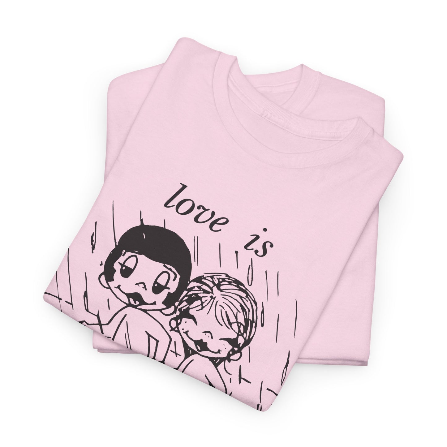 1970 graphic love is a sunny feeling on a rainy day tshirt