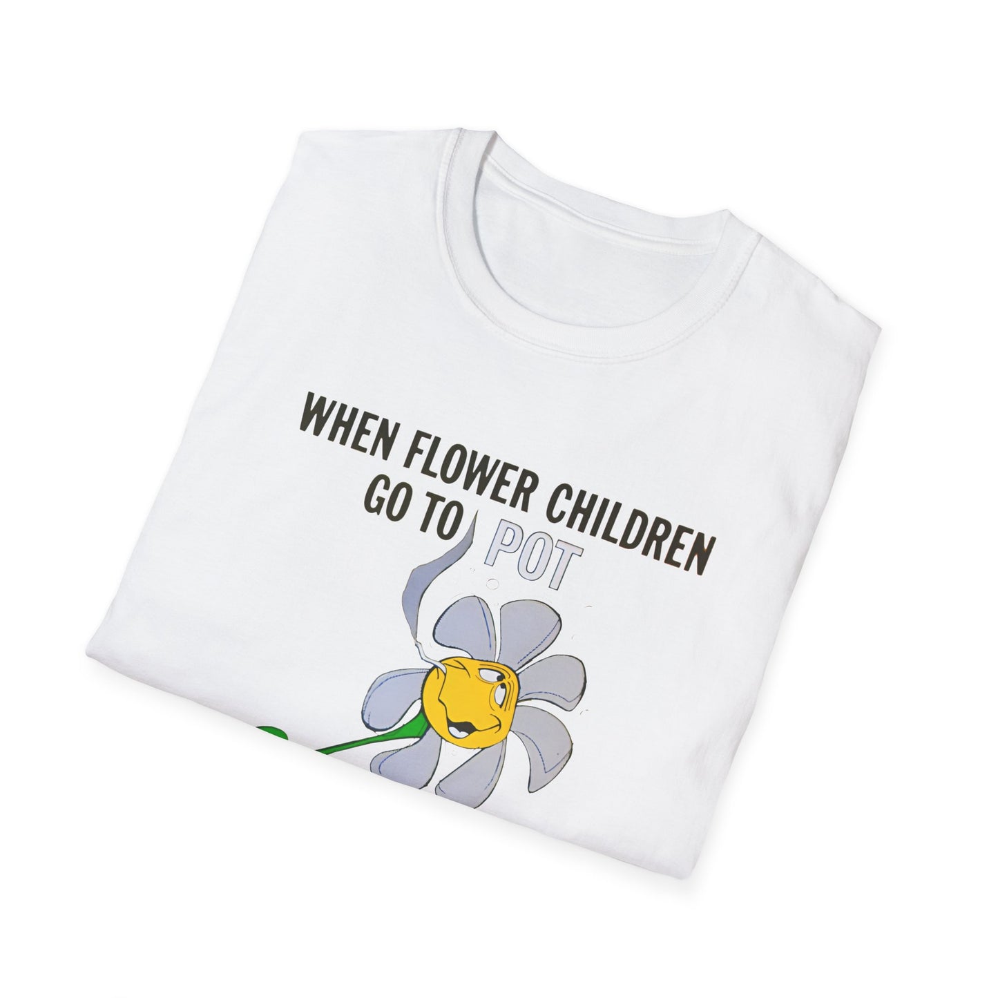 1960s/70s anti drug poster when flower children go to pot, they become blooming idiots? by smartset smarteen s.o.s tshirt