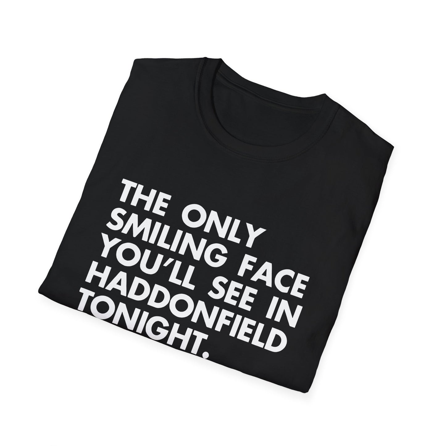 the only smiling face you'll see in haddonfield tonight tv ad graphic tshirt