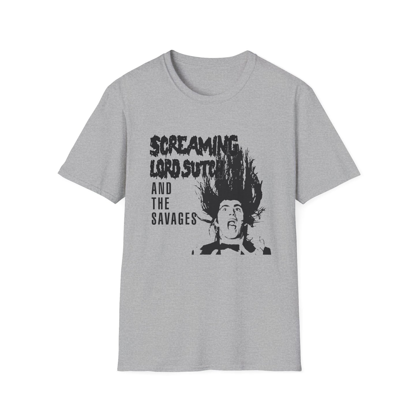 screaming lord sutch and the savages custom rock and roll tshirt