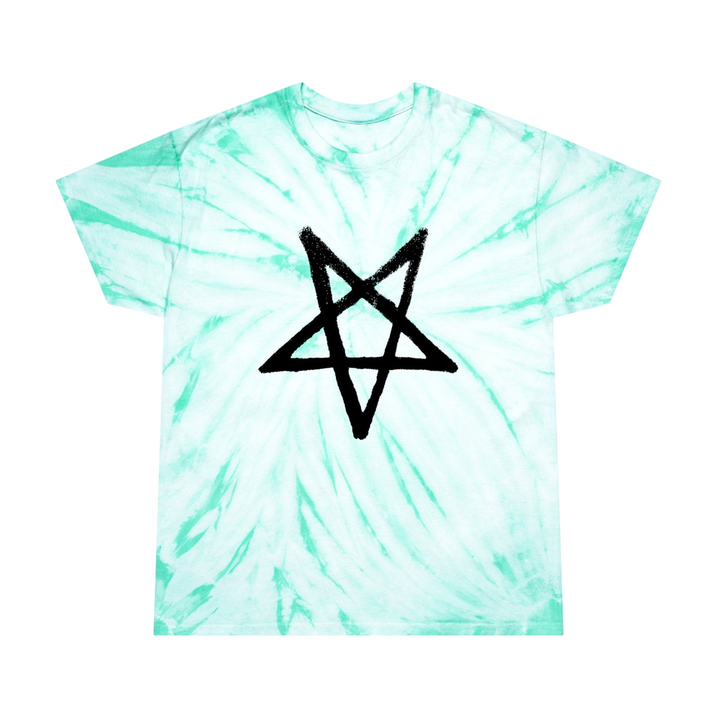 satan star tie dye tshirt