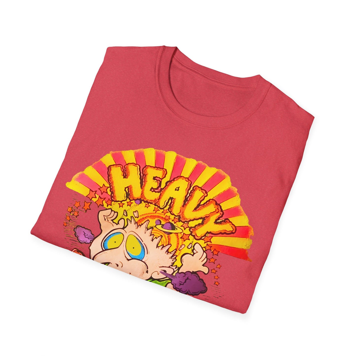 1970s "heavy trip" cartoon character reproduction tshirt