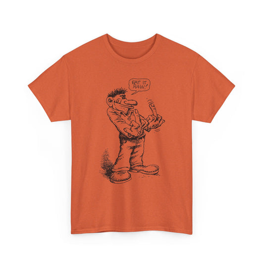 r. crumb eat it raw! double middle finger tshirt