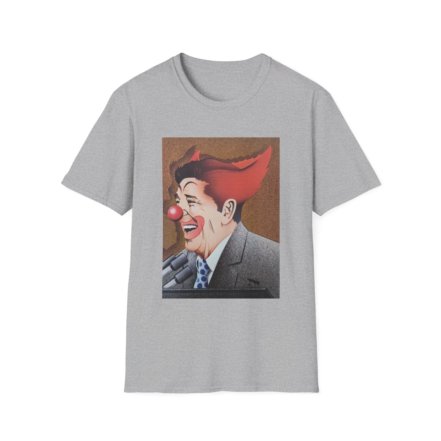 ronald reagan 40th US president clown tshirt